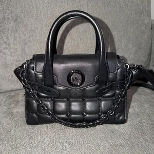 Michael Kors Black Quilted Leather Satchel